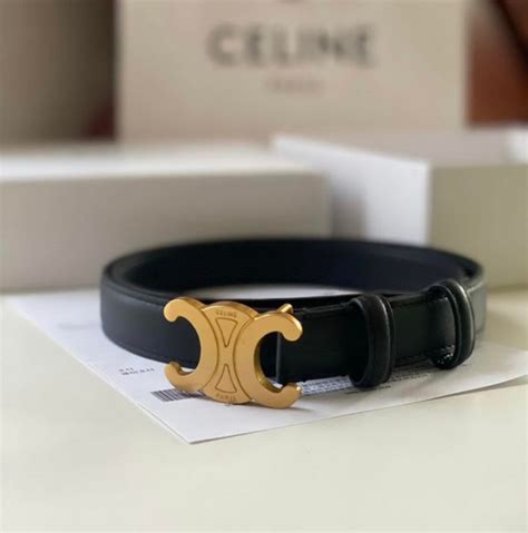 celine triomphe belt in smooth calfskin black|prisca Celine triomphe belt.